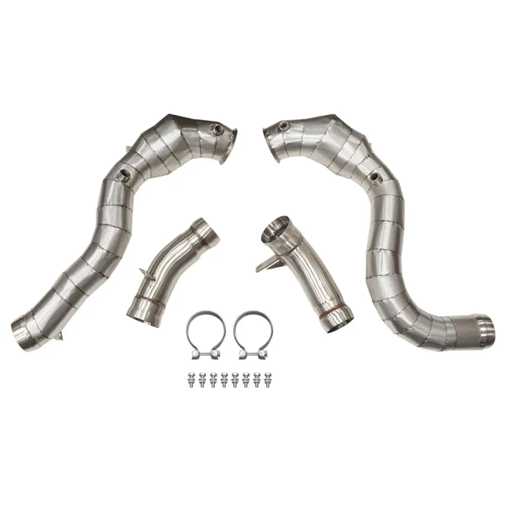 Downpipe Mercedes Benz Glc63 M177 18 + Cat 200 + Heat Shield - 5