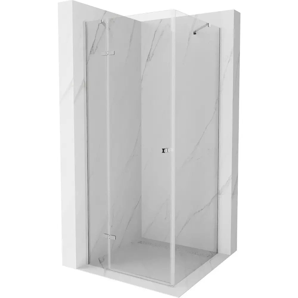 Dusjhjørne Svingbar 80x80 Cm Krom Transparent Glasstykkelse: 6 Mm - 1