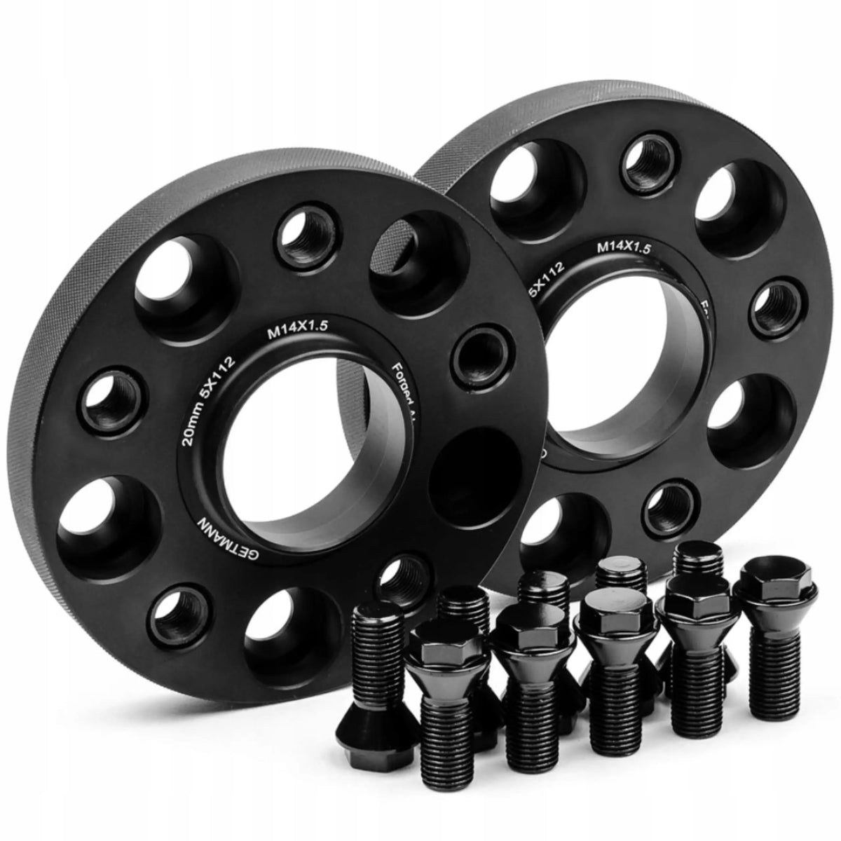 Spacere bolt-on Getmann 20mm 5x112 CB 66,6 for Mercedes – sett med 2 stk