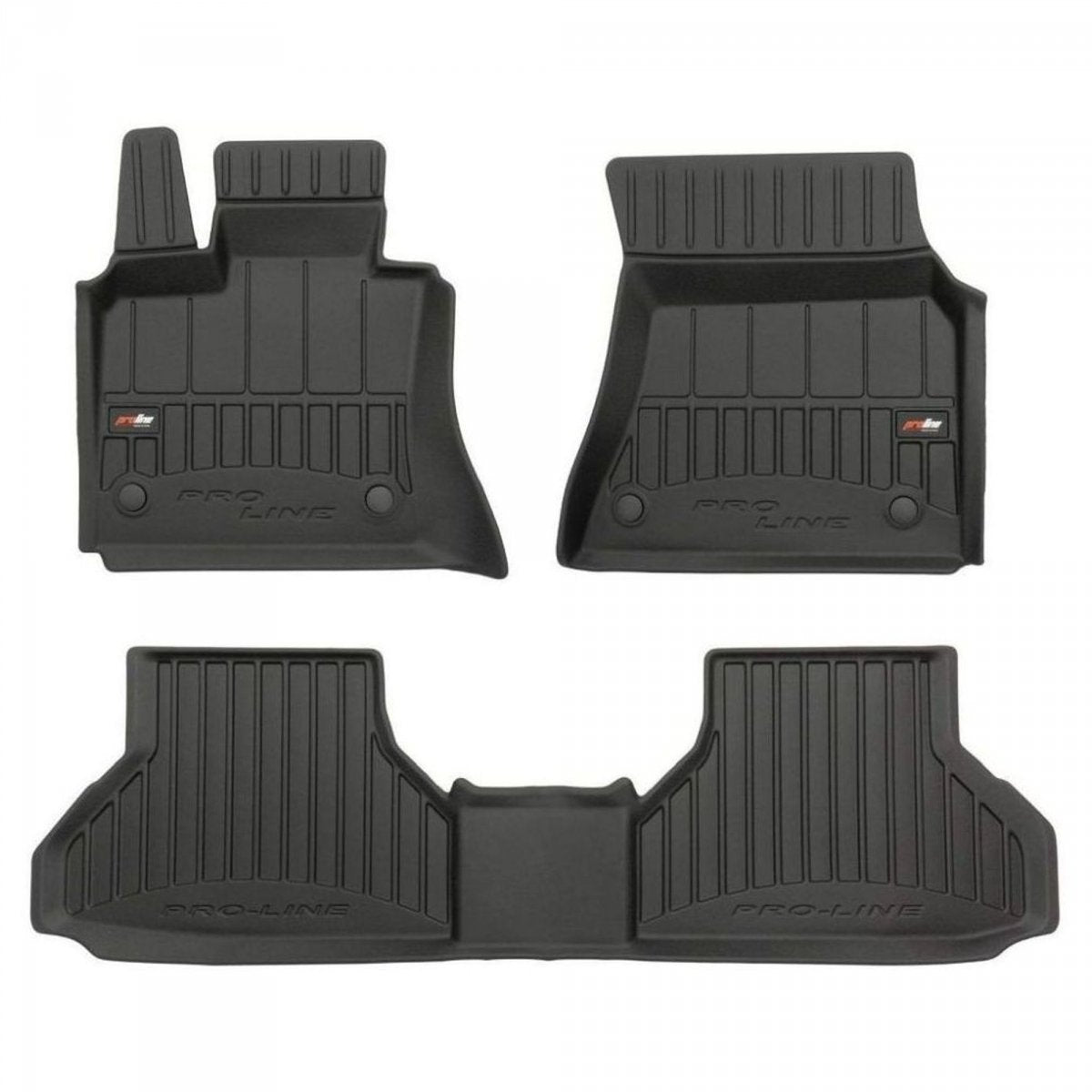 Frogum 3D Premium gulvmatter til BMW X6 (E71) 2007–2014 – svart TPE med 60mm sidekant
