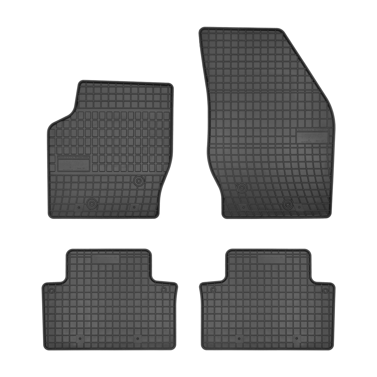 Frogum gummimatter til Volvo XC90 I (2002–2014) – svart, vanntett, med 1 cm sidekant, sett med 4