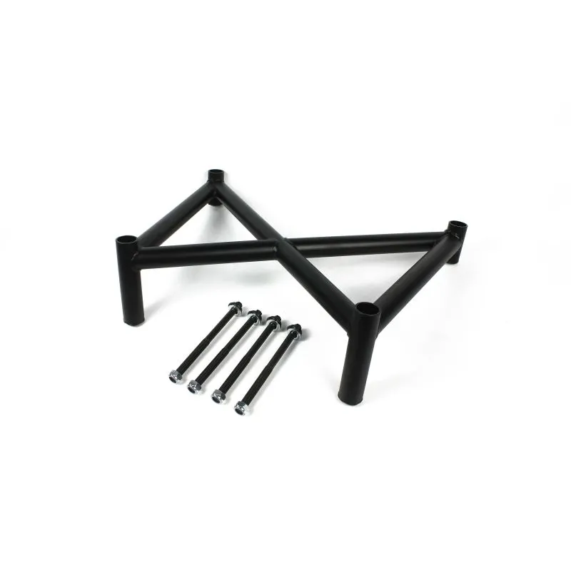 BMW E36 X-Brace 4-punkts bakre avstiver for RACP-forsterkning, pulverlakkert sort