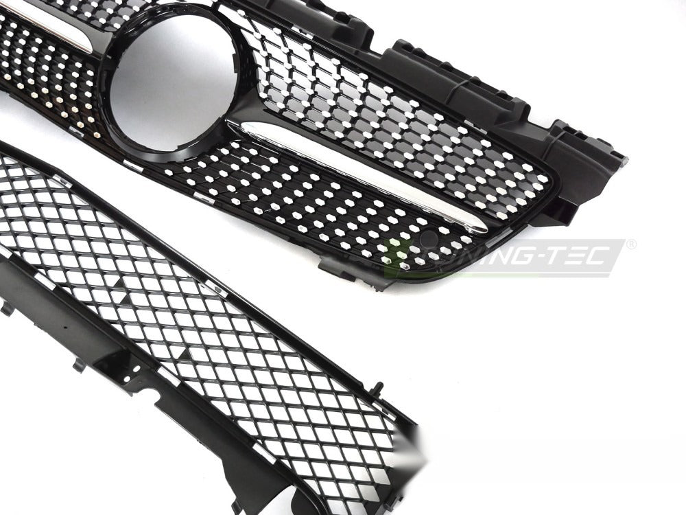 Grill Mercedes SLK R172 11-15 sett fra siden, struktur synlig.