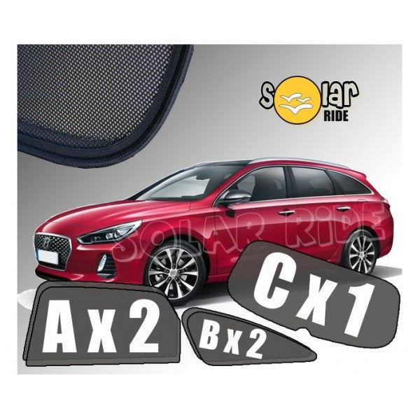 Sr solskjerm i akryl til Hyundai i30 Wagon III, vindavviser og regnbeskyttelse
