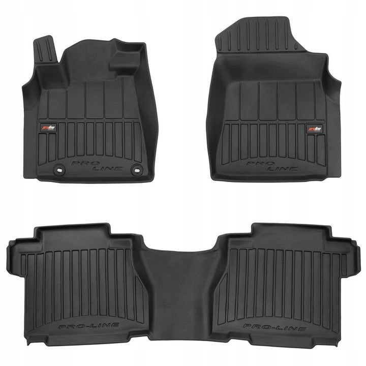 Frogum 3D Premium gulvmatter i TPE til Toyota Tundra II Crewmax 2007-2015 – svart, vanntett, 60 mm sidekant