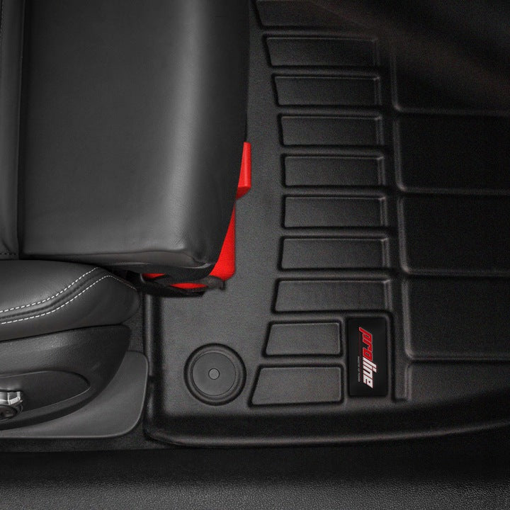 Gulvmatter Toyota Tundra II Crewmax (2007-2015) – 3D Premium med sidekant - sett forfra