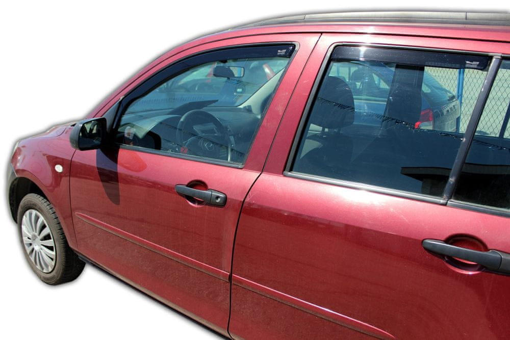 Heko vindavviser til Mazda 2 – transparent og sort farge