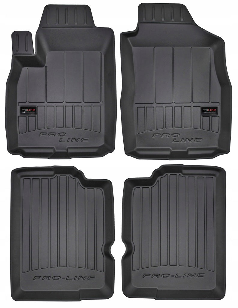 Frogum 3D Premium gulvmatter til Fiat 500L 2012-2022 – svart TPE med høy sidekant, sett med 4 stk.