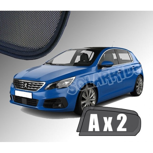 Sr solskjerm i akryl til Peugeot 308 Hatchback II som beskytter mot sol og regn, enkel montering med 3M tape