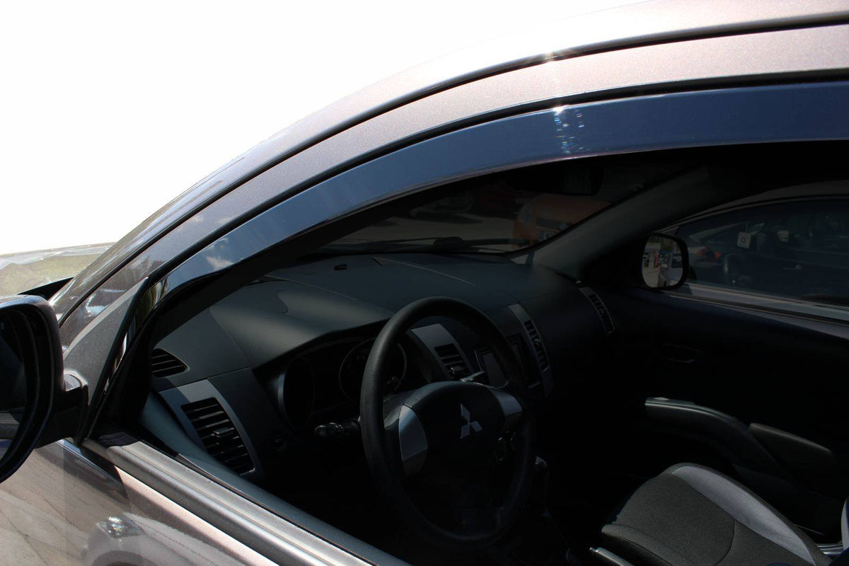 Heko vindavviser til Mitsubishi Outlander II / sett 4 stk. – sort transparent