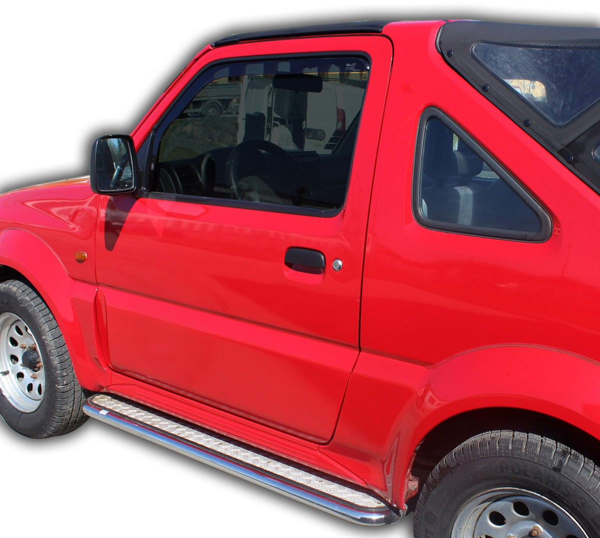 Heko vindavviser til Suzuki Jimny III – sort og transparent PMMA Plexi