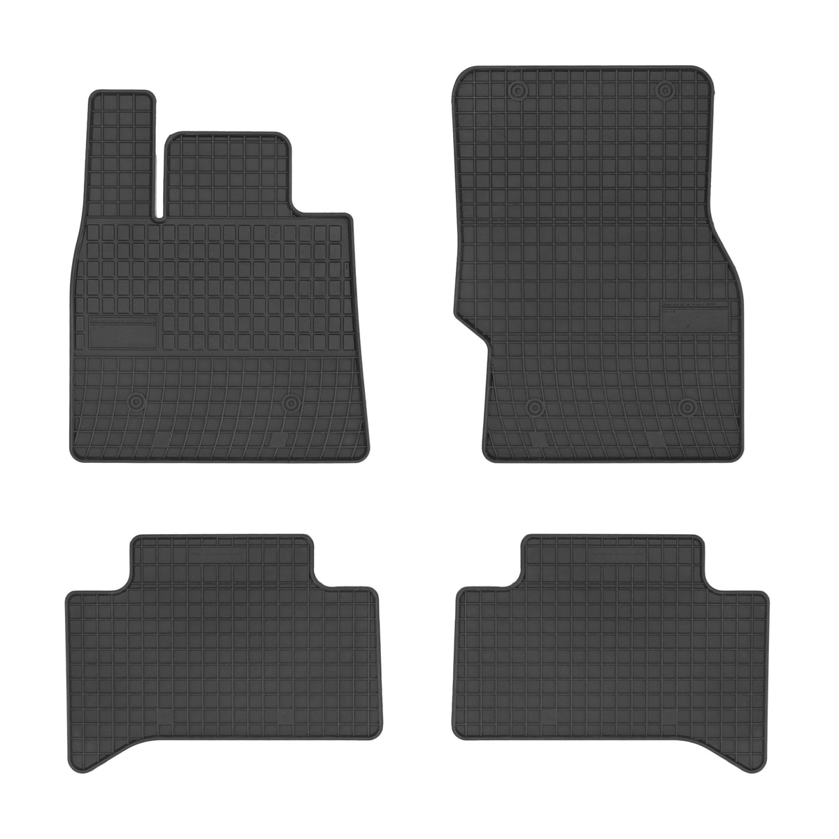Frogum gummimatter til Alfa Romeo Stelvio 2016-2025 – svart/anthracite, 4 stk, 1 cm sidekant