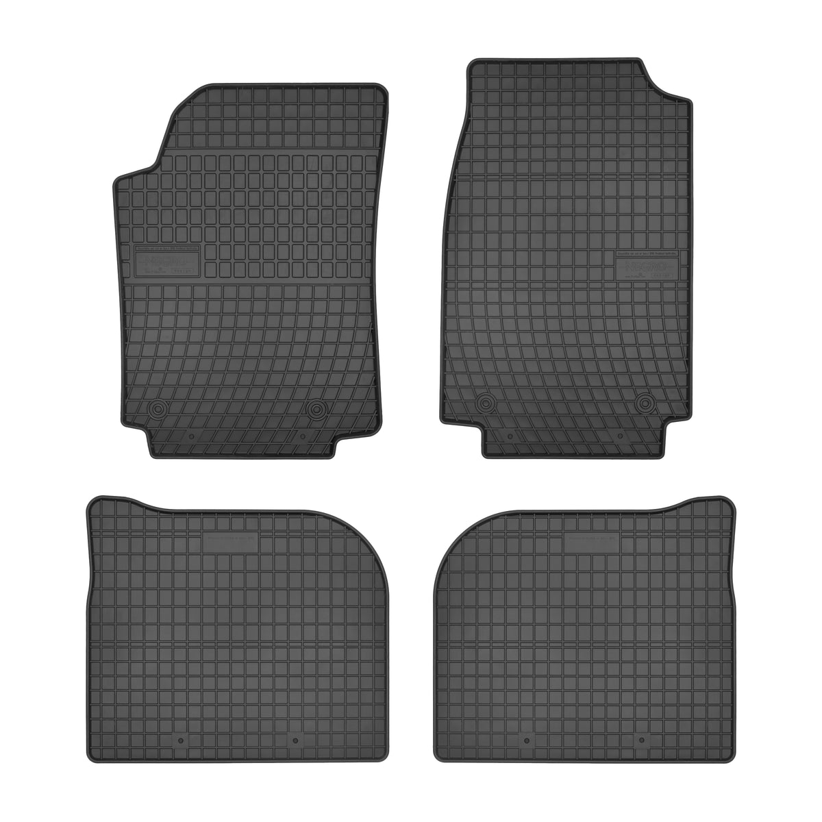 Frogum gummimatter til Audi 100 (C4) / A6 (C4) 1990–1994 – svart/antrasitt, 4-delt sett med 1 cm sidekant