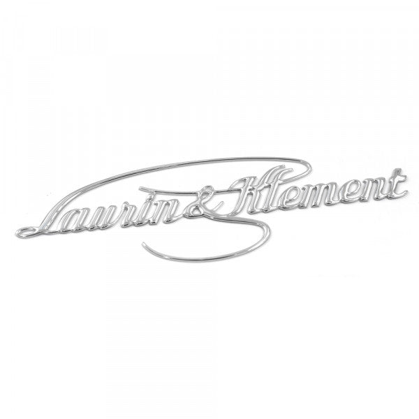 Emblem Skoda Laurin & Klement Chrome - sett forfra