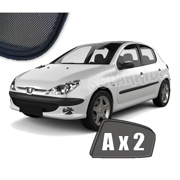 Sr solskjerm i akryl til Peugeot 206 hatchback 1998-2009, vindavviser og regnbeskyttelse