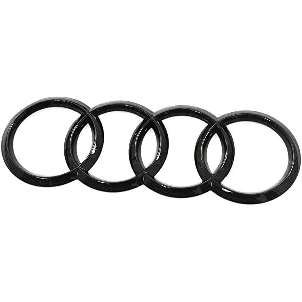 Emblem Audi A4 B8 / RS5 ringer - Avant Sport Glossy Black Edition - sett forfra