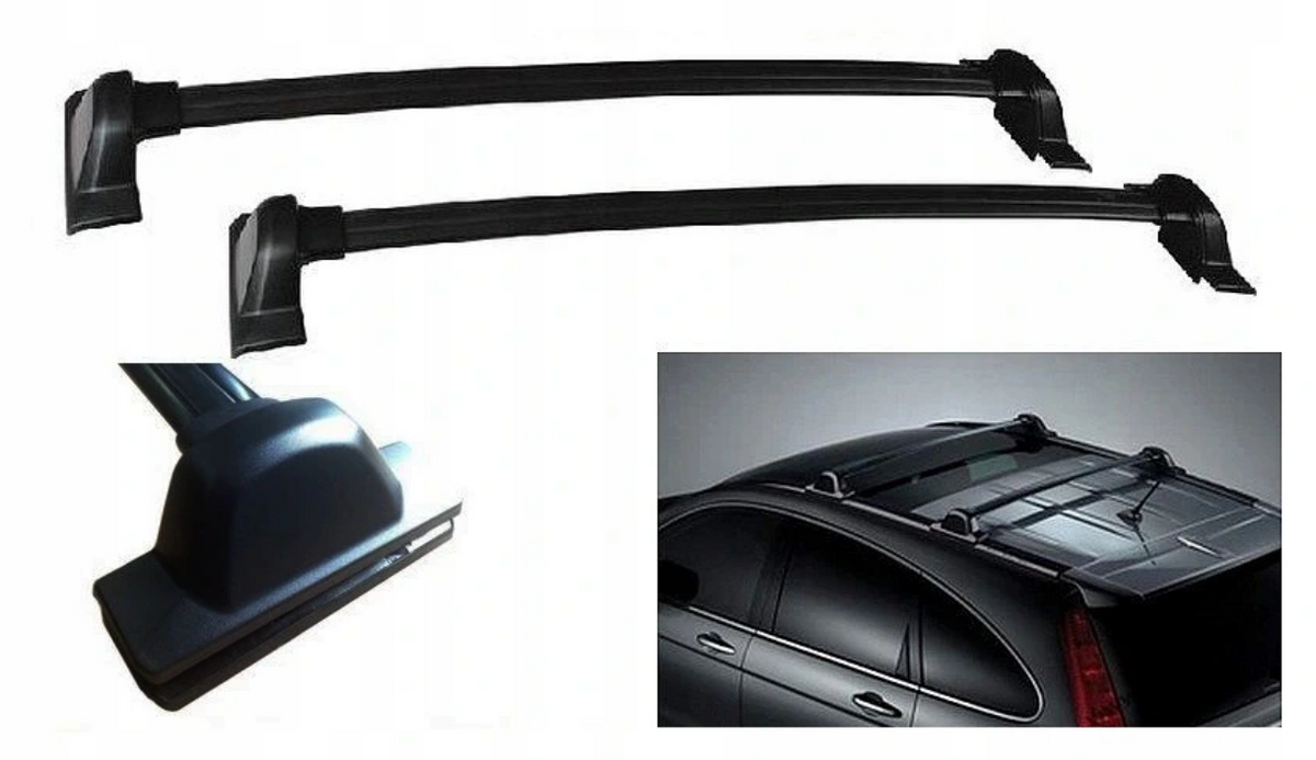 Takstativ fra ukjent produsent til Honda CR-V III 2006-2012 i aluminium for montering på originale takfester