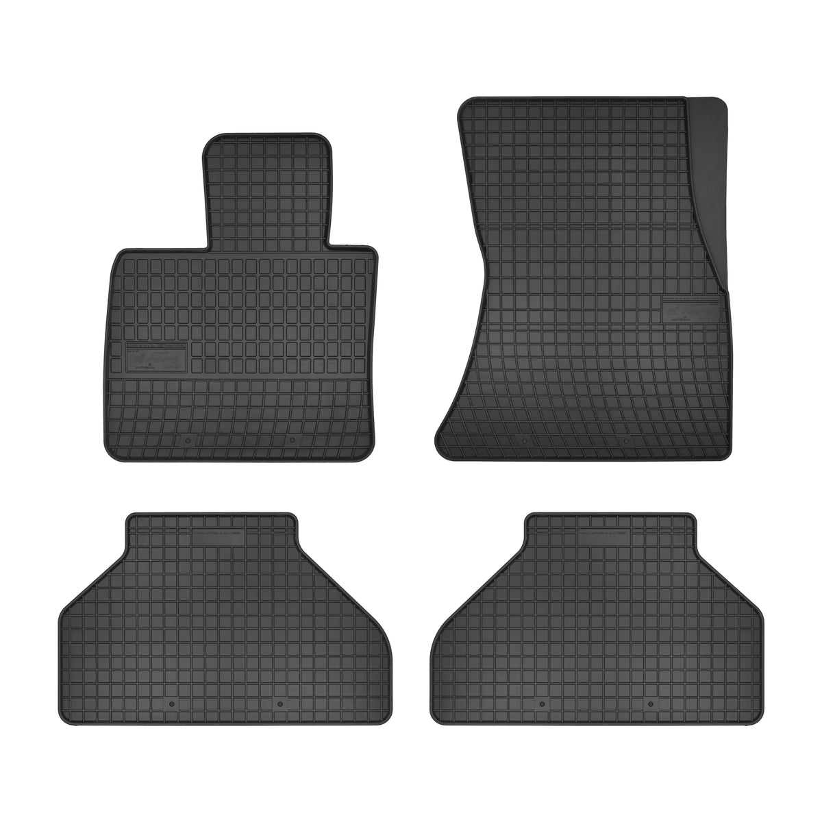 Frogum gummimatter til BMW X5 II (E70) 2006–2013 – svart, sett med 4, sidekant 1 cm, vanntett