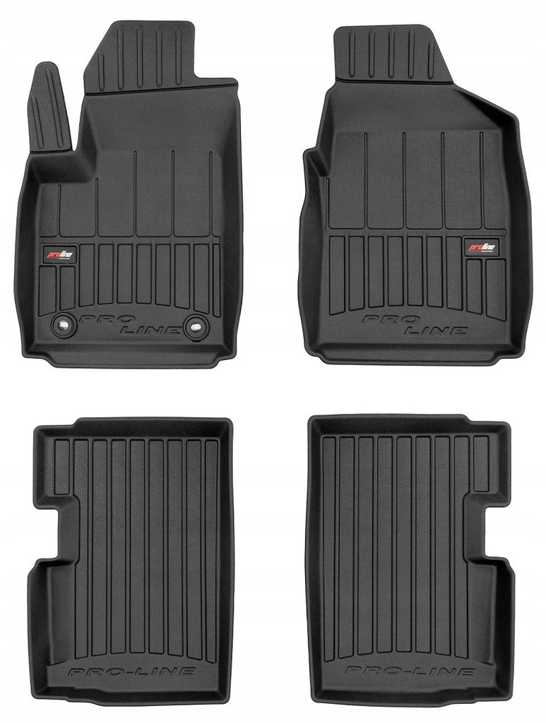 Frogum 3D Premium TPE-gulvmatter til Ford KA II (2008-2016) – svart sett med 4 stk. og 60 mm sidekant