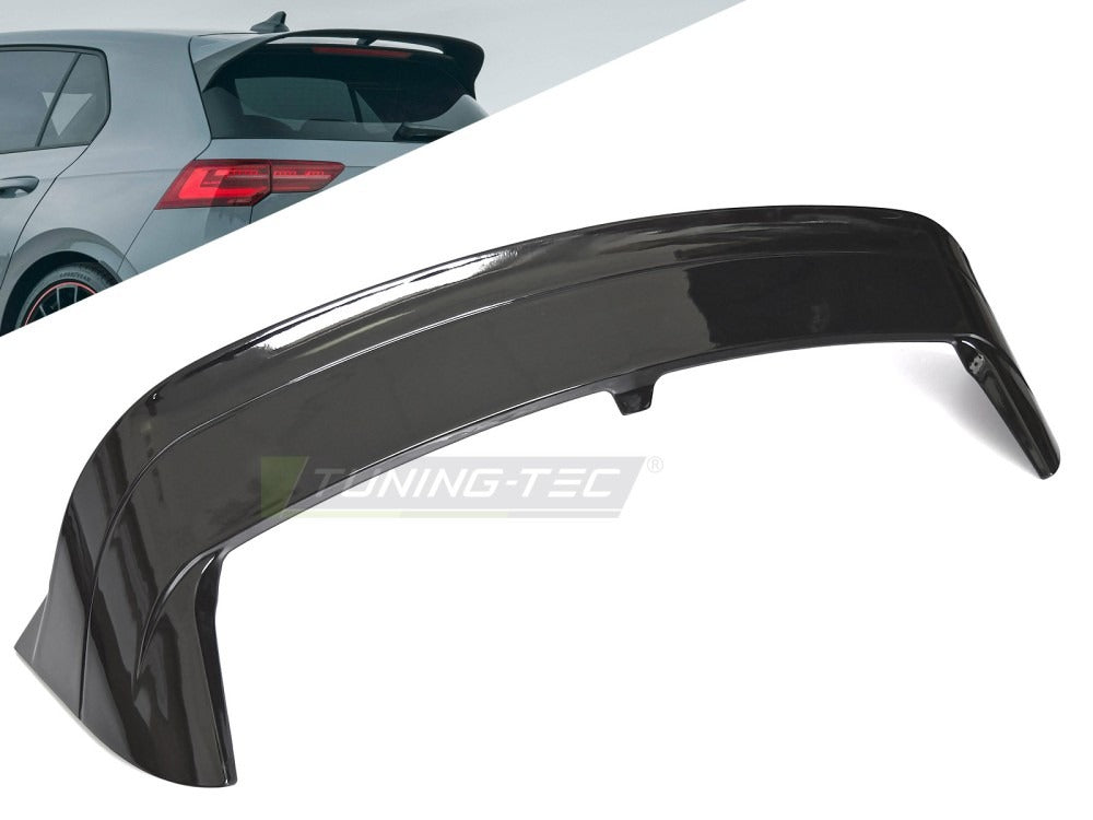 Takspoiler VW Golf 8 19-24 vist skrått med profil og design synlig