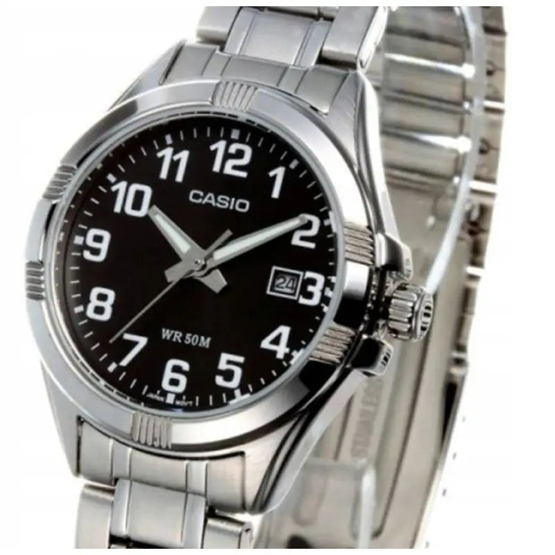 Elegant Casio Dameklokke Ltp-1308pd-1b Med Dato - 1