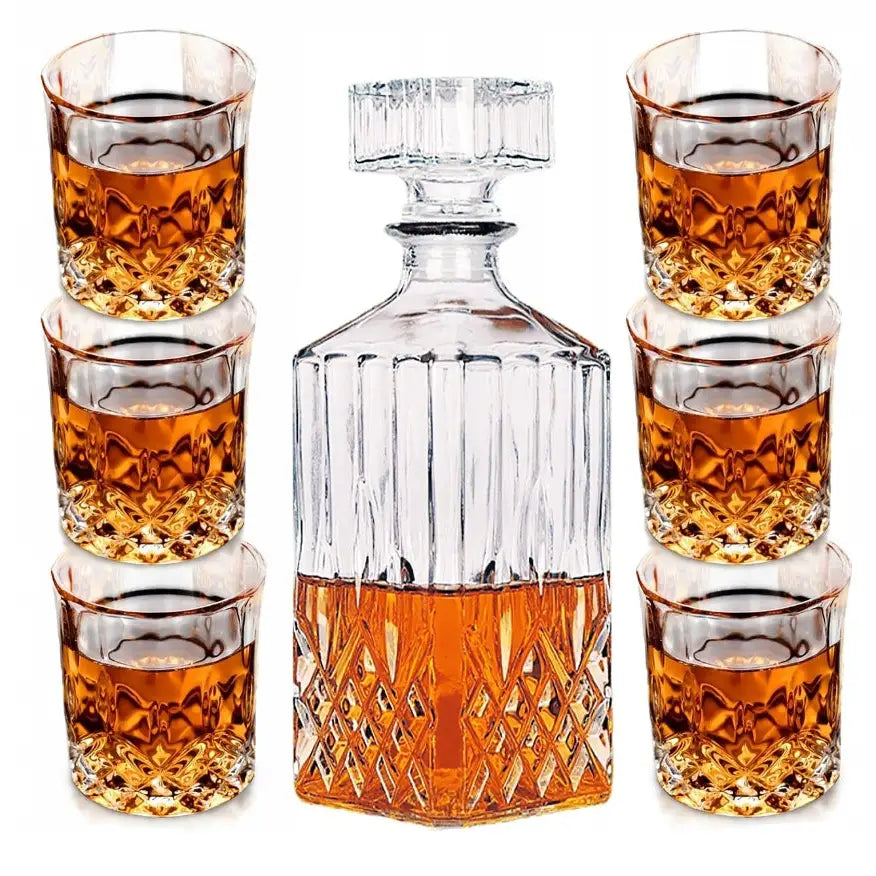 Elegant Karaffel Og Glass Sett Whisky Likør Gave For Connaisseuren - 1