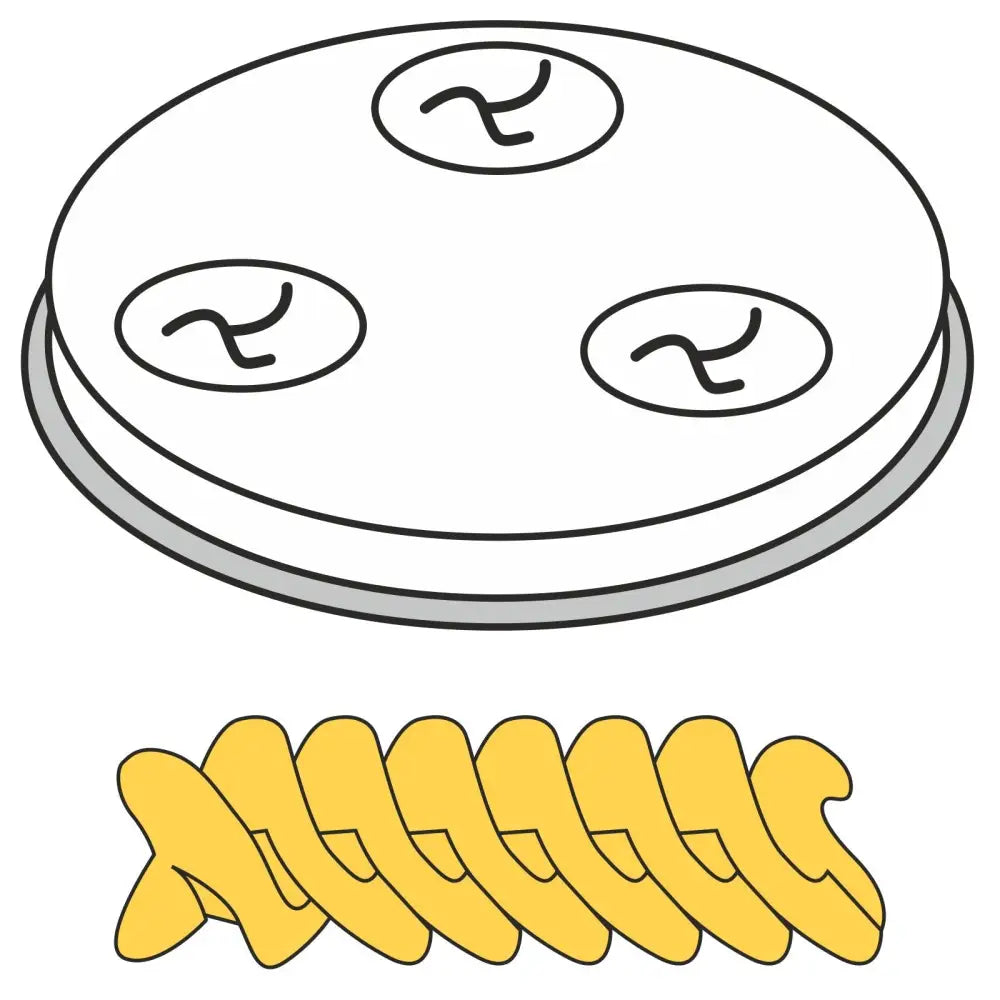 Endestykket Sil For å Lage Pasta Fusilli Spiraler 5 Hull ø 9 Mm Mpf2.5/4 - Hendi 229361 - 1