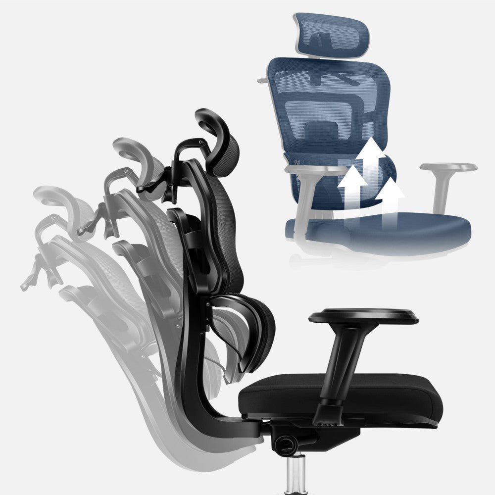 Expert 4.9 svart kontorstol – sidevisning med armlener
