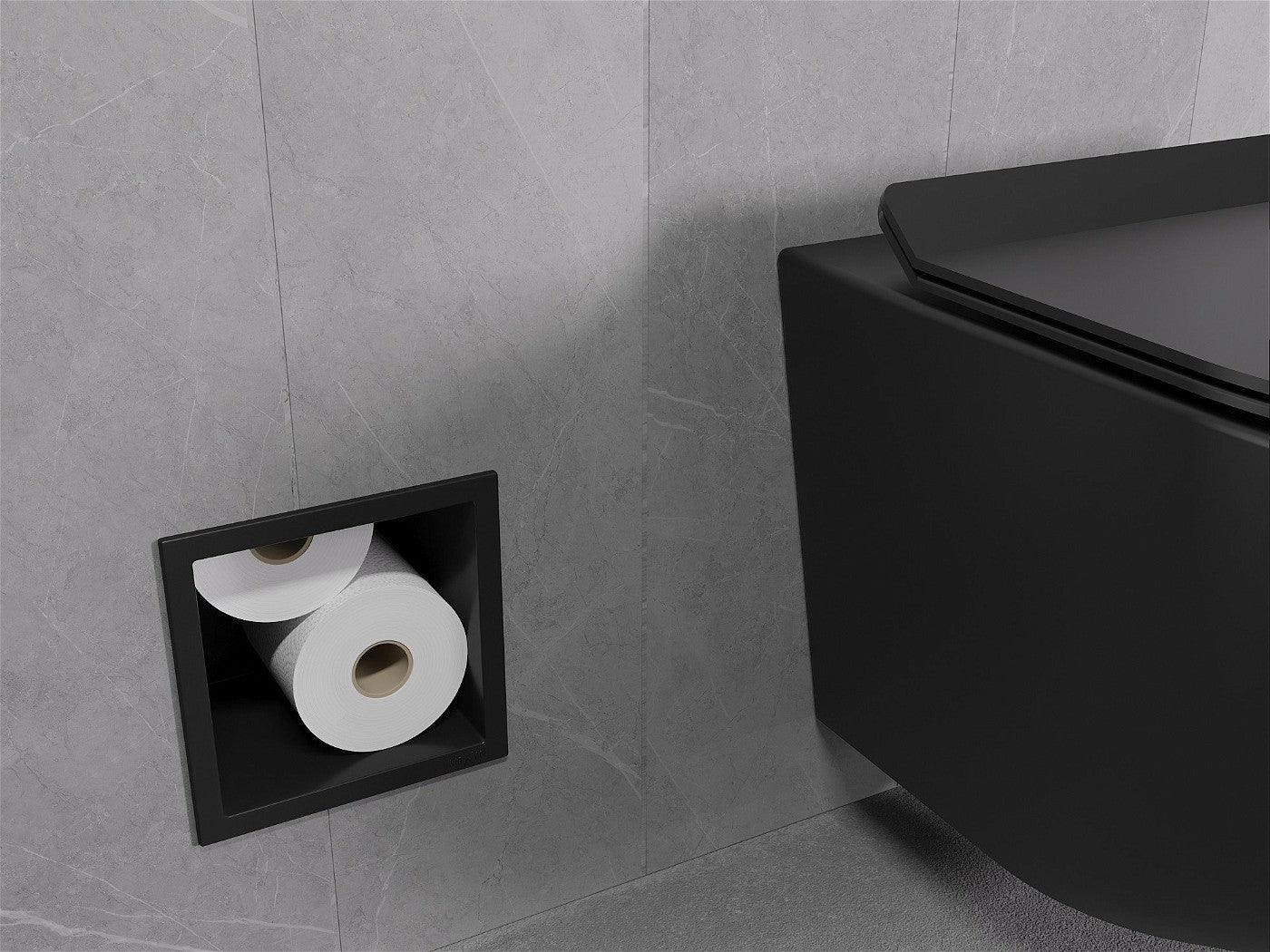 Mexen X-Wall-B toalettpapirholder, svart -