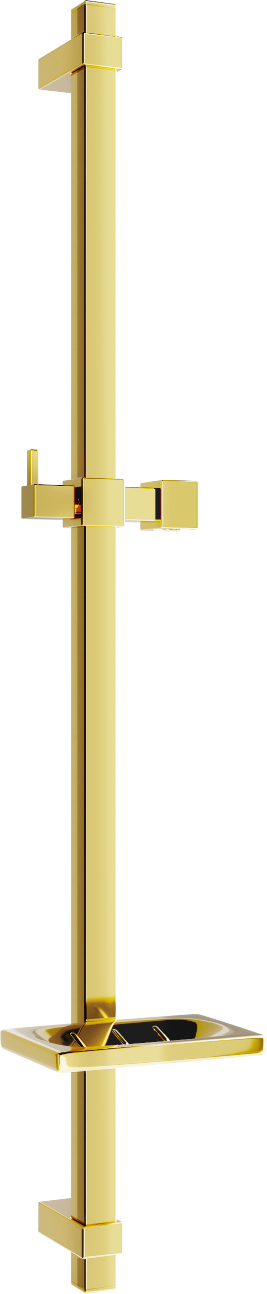 Mexen DQ dusjstang med såpekopp 80 cm, gull - 79381