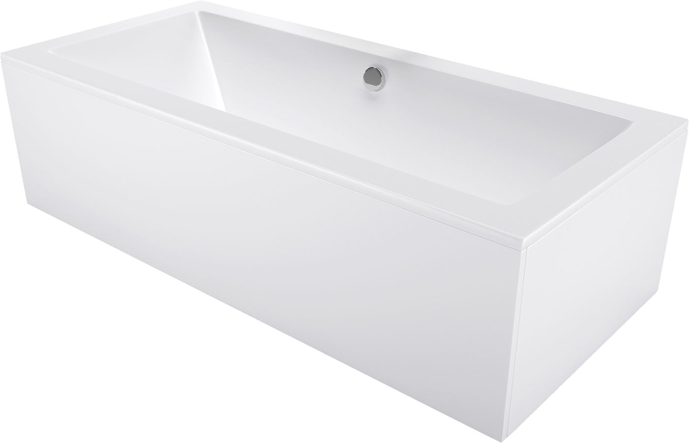Mexen Cube firkantet badekar 180 x 90 cm med kabinett, hvit - 55051809000X