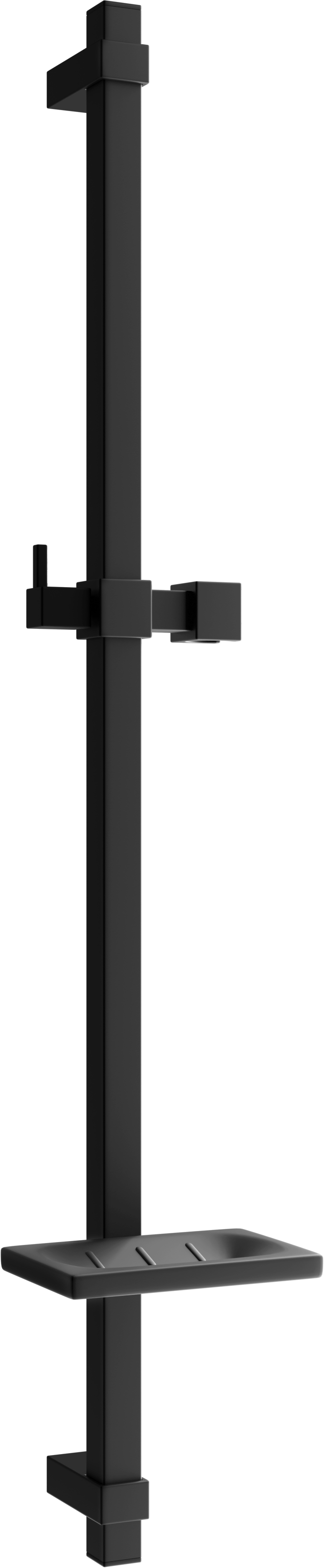 Mexen DQ dusjstang med såpeskål 80 cm, svart - 79381