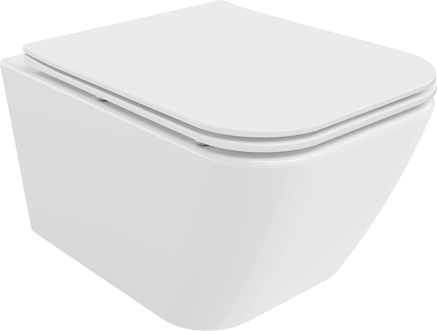Mexen Madox toalettskål Rimless med soft-close slank sete, duroplast, hvit -