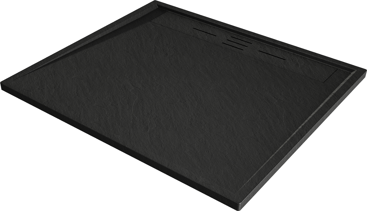 Mexen Amon rektangulært SMC-dusjbrett 100 x 90 cm, svart - 4F