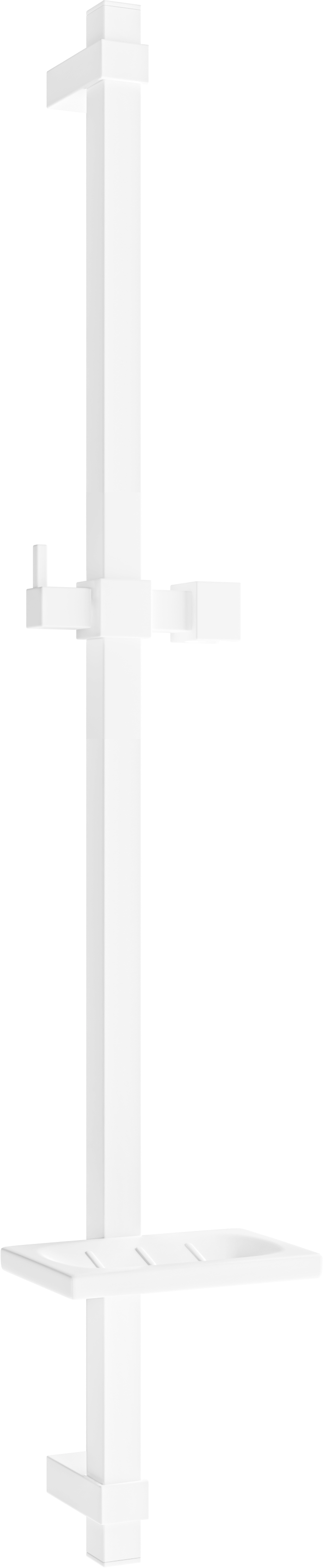 Mexen DQ dusjstang med såpekopp 80 cm, hvit - 79381