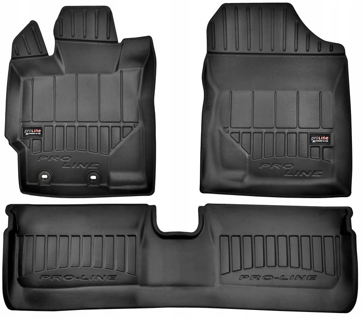 Frogum 3D Premium gulvmatter i TPE til Toyota Prius (2009-2015) – svart sett med 3 matter og høy sidekant