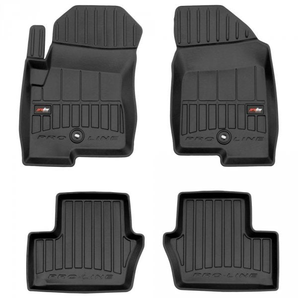 Frogum 3D Premium gulvmatter til Jeep Compass I (2006–2016) – svart TPE med 60 mm kant