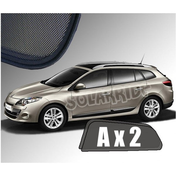 Sr solskjerm i akryl til Renault MEGANE (STV) / GRANDTOUR III med enkel montering og vindavviserfunksjon