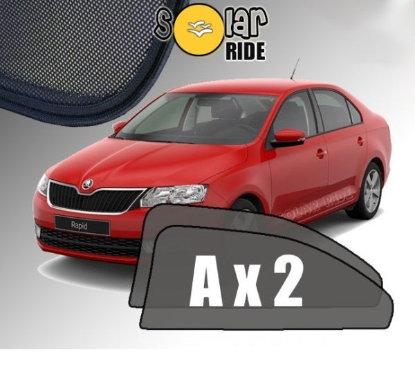 Solskjerm Skoda Rapid (2012-2019) (2 stk) - sett forfra