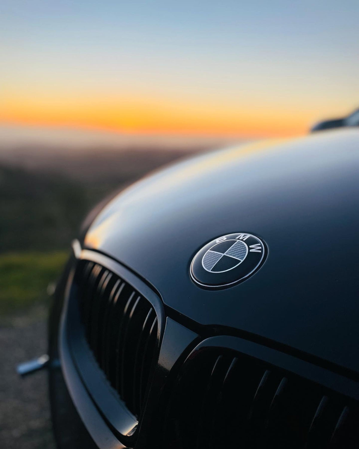 Emblem Bmw Carbon - 1 stk. D - Ø82mm - sett forfra