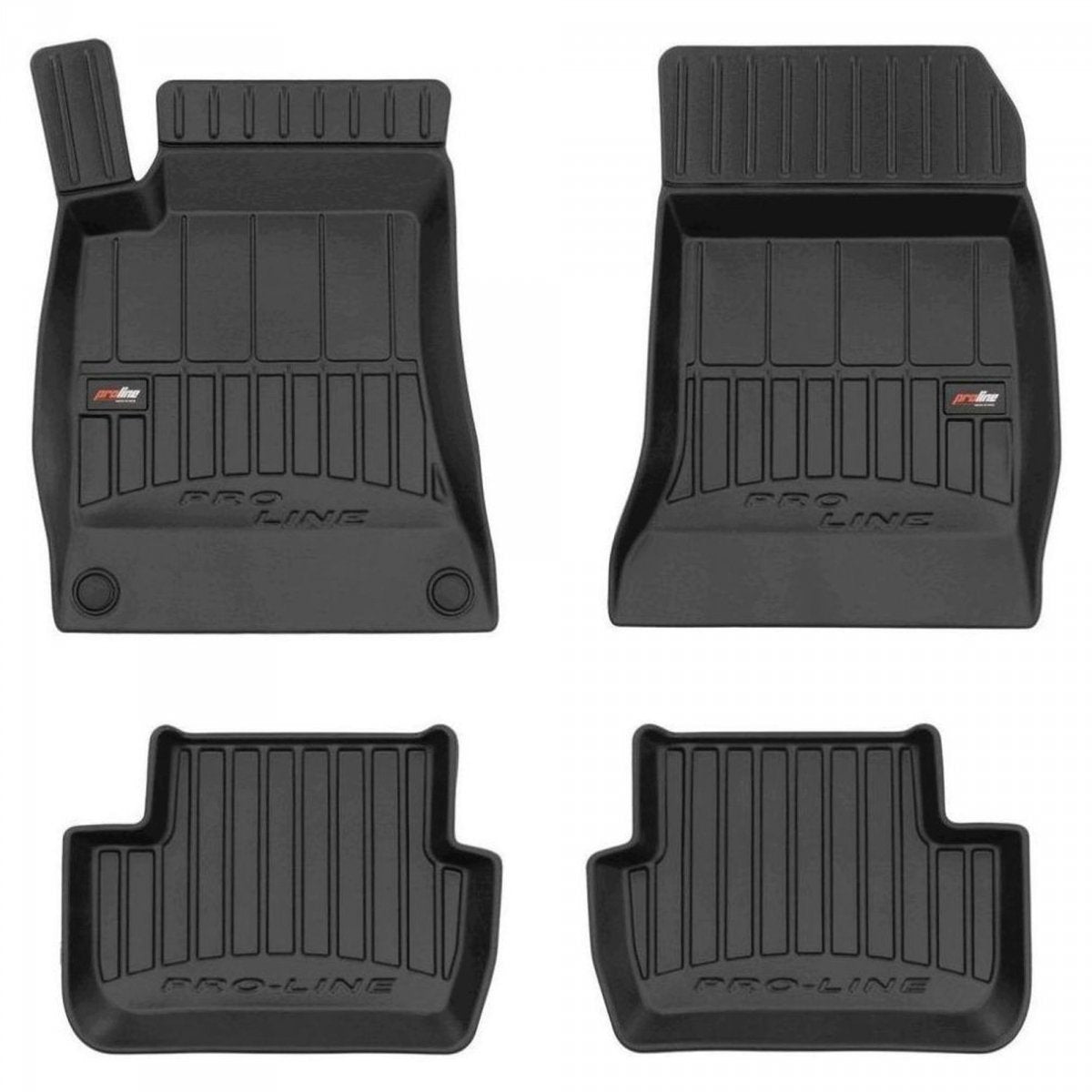 Frogum 3D Premium gulvmatter til Mercedes A-Klasse III W176 og GLA X156 2012–2018 – svart TPE med 60 mm sidekant