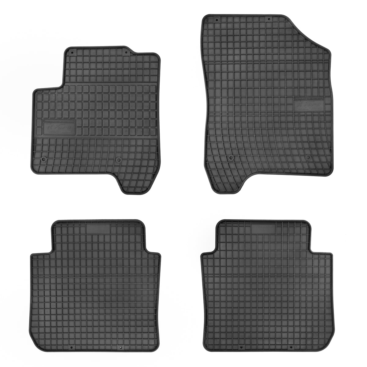 Frogum gummimatter til Citroen C3 Picasso 2009-2017 – svart med 1 cm sidekant, sett med 4