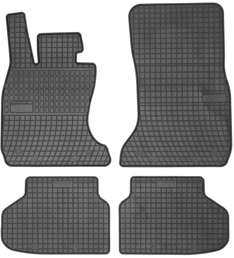 Frogum gummimatter til BMW 7-serie (F01) 2008-2015 – svart, 4-delers sett med 1 cm sidekant
