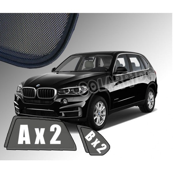 Sr solskjerm i akryl til Bmw X5 (F15) med røyfarget finish og enkel montering