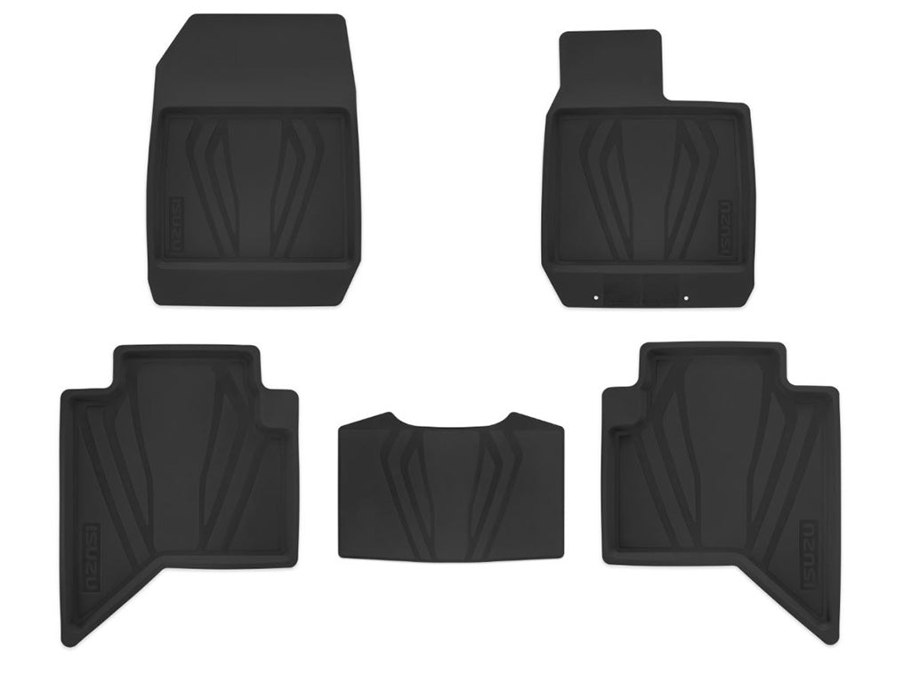 Genuine® OEM TPE gummimatter til Isuzu D-Max III Double Cab (2019–) – 5-delt sett i Charcoal Black