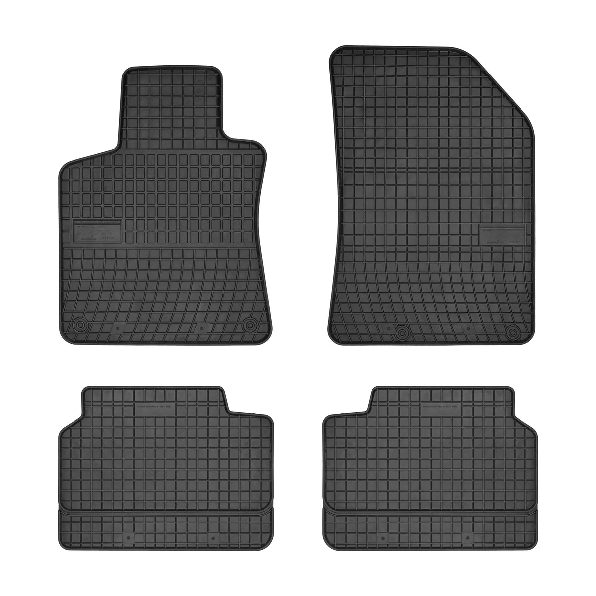 Frogum gummimatter til Peugeot 308 II (2013–2021) – svart, 4-delers sett med 1 cm sidekant