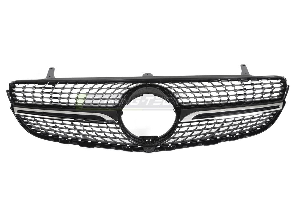 Detaljbilde av Grill Mercedes GLC W253 SUV+Coupe 15-18 sort/krom.