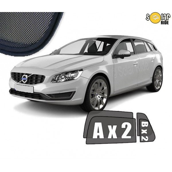 Sr solskjerm i akryl til Volvo V60 I som beskytter mot sol og regn, gir ventilasjon og enkel montering
