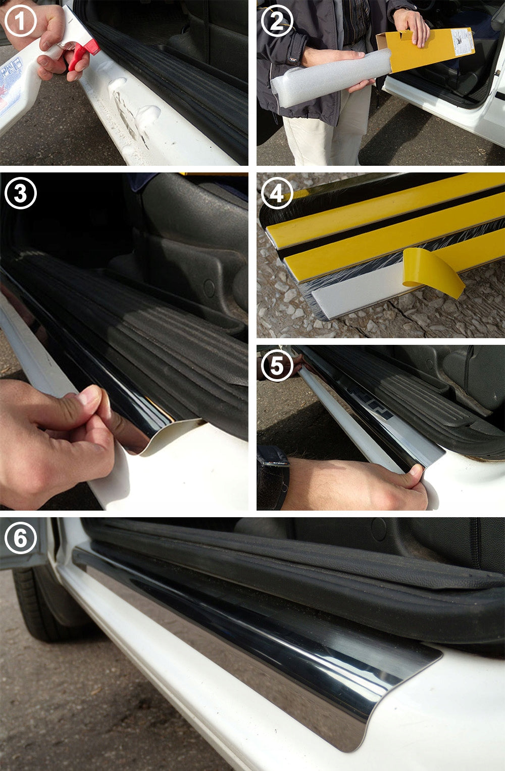 Dørbeskytter Vw Sharan II (2010-2022) – Rustfritt stål - nærbilde