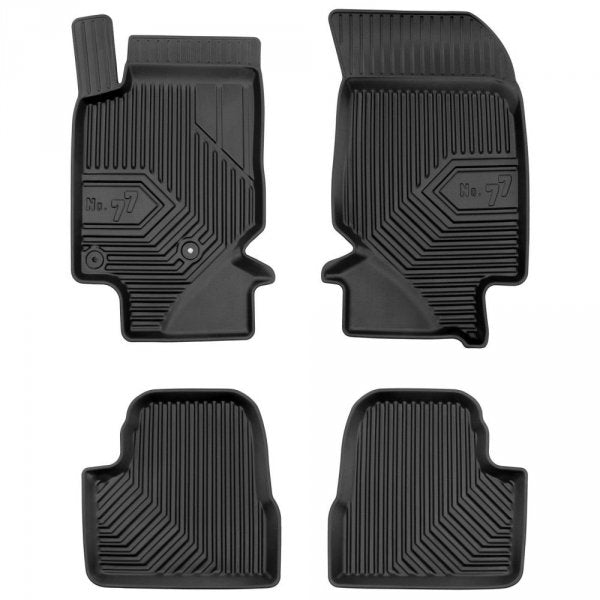 Frogum 3D Premium gulvmatter til Opel Corsa F / Corsa-e – TPE, svart, 4-delers sett med 40 mm sidekant